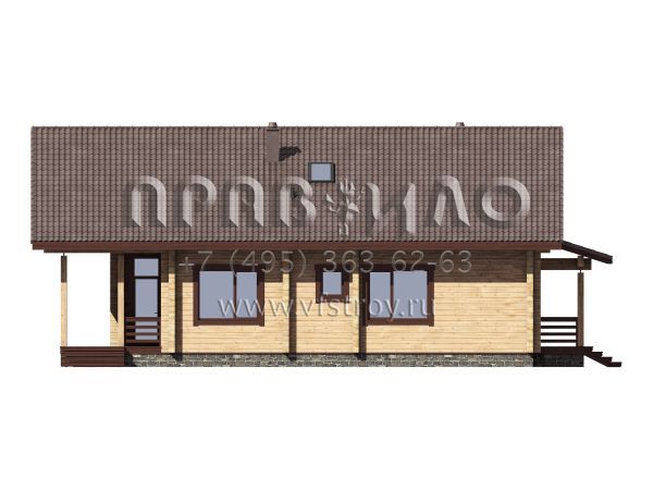 Проект деревянного дома со вторым светом S7-177 (1-58)