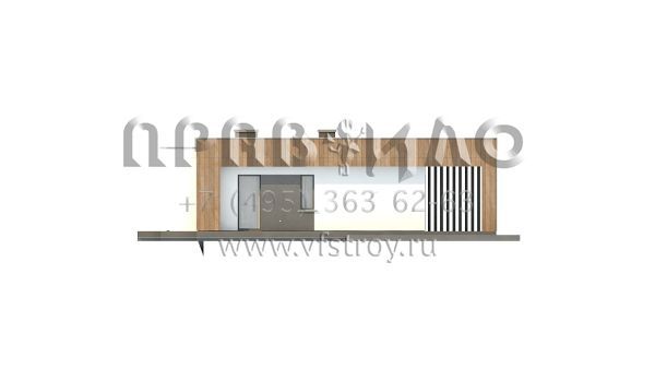 Проект современного четырехкомнатного дома с плоской кровлей S3-103-4 (Zx76 D)