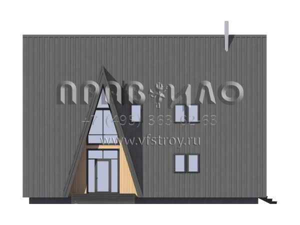 Проект каркасного А-образного дома-шалаша S7-144 (4-01)