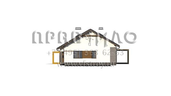 Проект одноэтажного дома с большим гаражом и двускатной кровлей S3-169-4 (Z287 GL2)