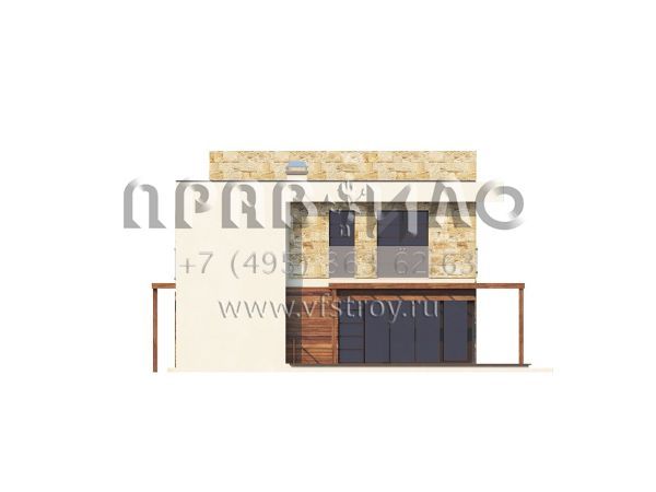 Проект коттеджа в современном стиле с плоской кровлей S3-238 (Zx14)