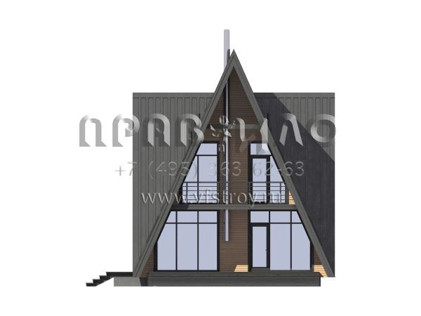 Проект каркасного А-образного дома-шалаша S7-144 (4-01)