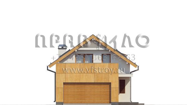 Проект загородного дома для узкого вытянутого земельного участка S3-167-1 (Z292)