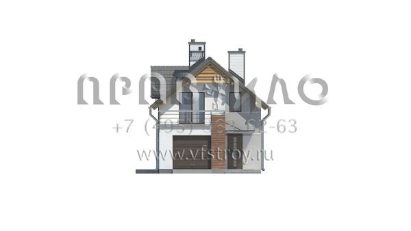 Проект узкого в плане дома для компактного участка S3-154-1 (Z293)
