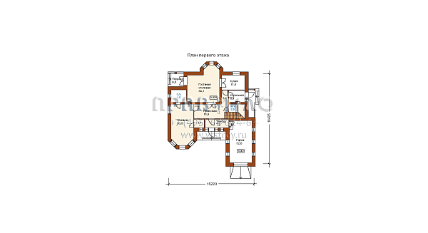 Уютный загородный дом с пристроенным гаражом K-260-1K