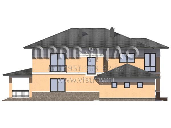 Проект двухэтажного особняка с двойным гаражом S7-284 (3-17с.2)
