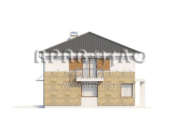 Проект современного пятикомнатного двухэтажного коттеджа s3-192-5 (Zx29 S)