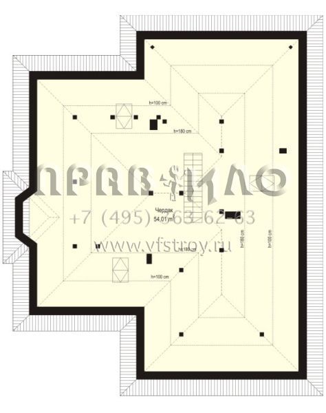 Проект дома с нежилым чердаком S8-252 (Наталья 3)