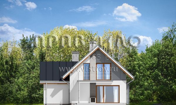 Проект коттеджа с двускатной крышей  S8-144 (Густав 2)