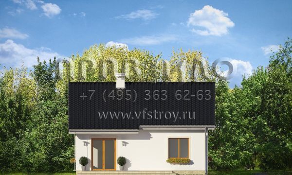 Проект компактного дома из силикатных блоков S8-90-1 (София 2)