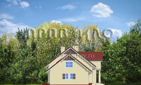 Проект коттеджа с двускатной кровлей S8-231-1 (Аккуратный 4)