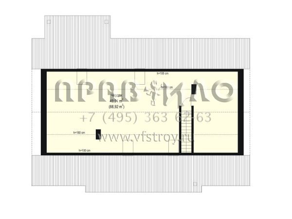 Проект мансардного дома с ж/б перекрытиями S8-177-1 (Янтарь 2)