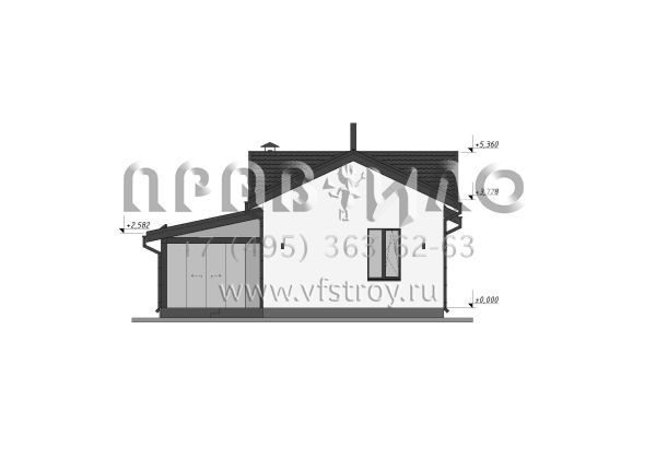 Проект современной бани с просторной гостиной и большой террасой S-93