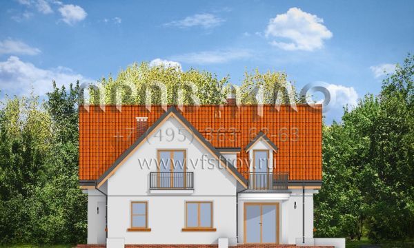 Проект дома из керамических блоков с балконами S8-207 (Элька)