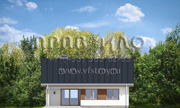 Проект коттеджа для маленькой семьи S8-114 (Дом для Троих)