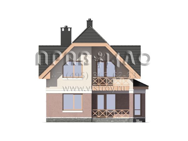 Проект экономичного загородного дома из газобетона S7-151 (3-42а)