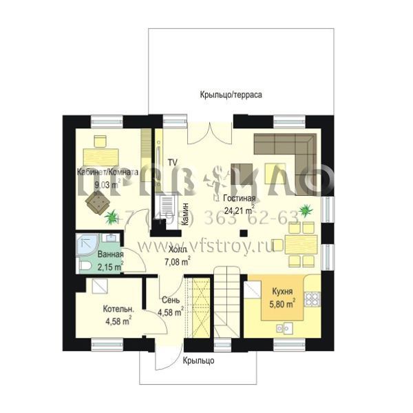 Проект яркого загородного дома S8-119 (Приключение)