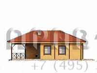 Проект небольшого каркасного дома K3-75 (Z16 dk)