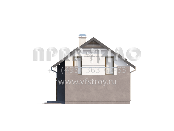 Проект дома с просторным балконом и уютной террасой  S3-158 (Z149)