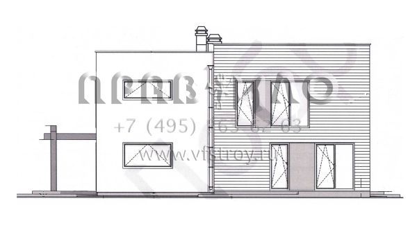 Проект современного загородного коттеджа с гаражом на два автомобиля S3-221 (ZX91)