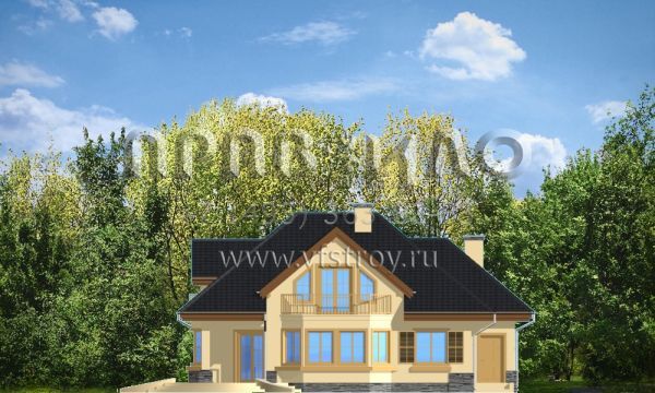 Проект оригинального загородного дома S8-266-1 (Майя)