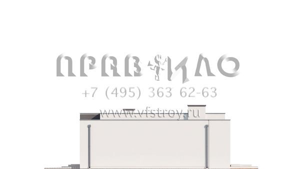 Проект особняка в стиле хайтек с гаражом на два автомобиля  S3-167-3 (ZX102)