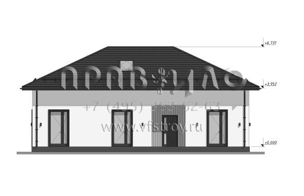 Проект стильного дома с мансардой S-211