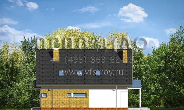 Проект коттеджа в современном стиле S8-197 (Городской)