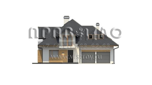 Проект дома со сложной мансардной кровлей S3-239-3 (Z270 A)