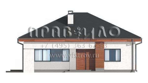 Проект современного одноэтажного дачного дома эконом класса S3-94 (Z273)