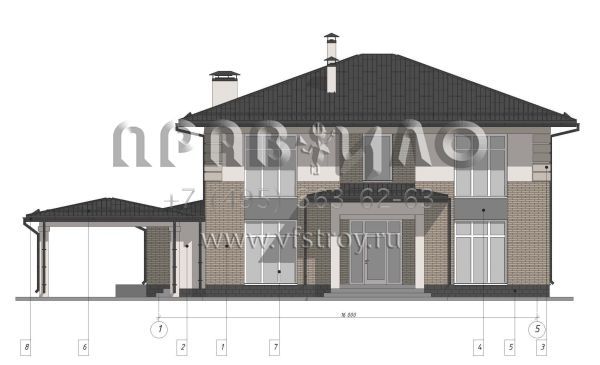 Двухэтажный статусный дом S-324-2