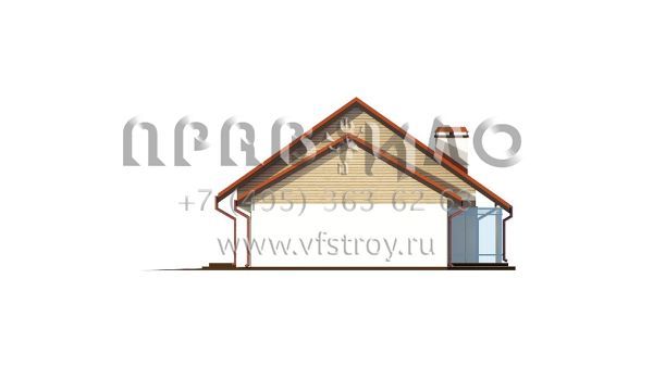 Проект дома с остекленной террасой S3-167-4 (Z98 wp gp2)