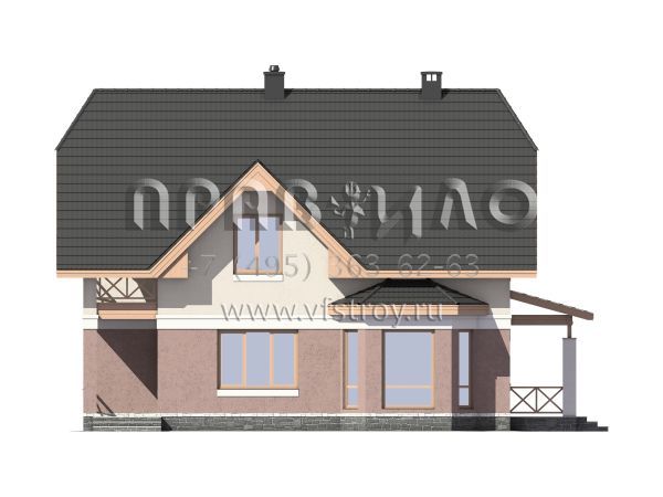 Проект экономичного загородного дома из газобетона S7-151 (3-42а)