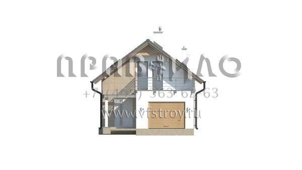 Проект вытянутого в плане дома для узкого участка  S3-144 (Z299)