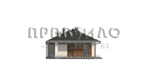 Проект одноэтажного коттеджа для вытянутых в длину участков S3-117-4 (Z363)