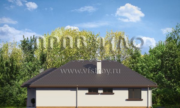 Проект комфортабельного одноэтажного коттеджа S8-158 (Дом по размеру)