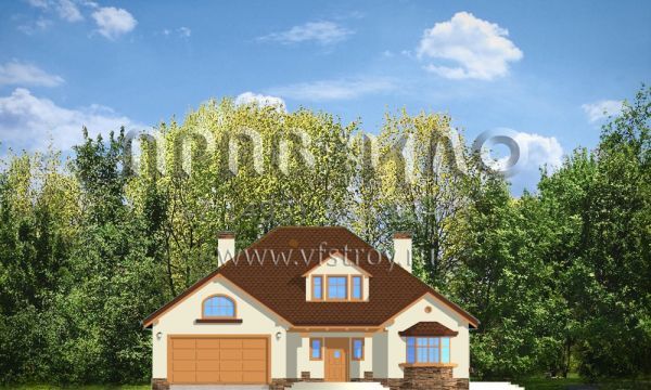 Проект коттеджа для небольшого участка S8-281-1 (Затишье)