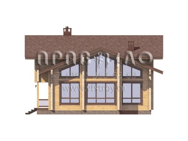 Проект двухэтажного деревянного загородного дома со вторым светом S7-188 (1-46)