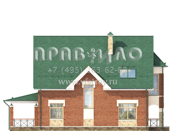 Проект двухэтажного дома с трехгранным эркером S7-194(3-16)