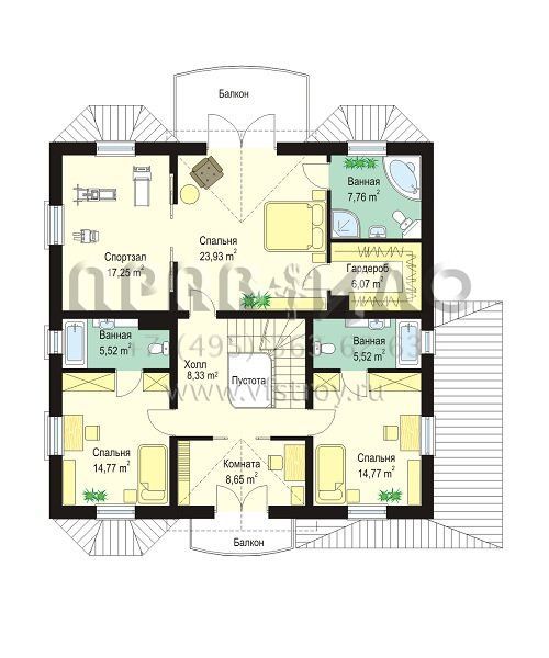 Проект стильного дома из керамических блоков S8-451-3 (Стильный)