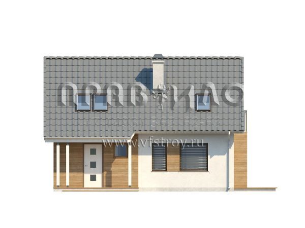 Проект комфортабельного дома с мансардой и двускатной кровлей S3-119 (Z101)