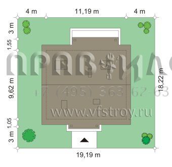 Проект коттеджа с простой архитектурой S8-107-1 (Жабка 3)