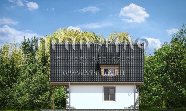 Проект оригинального дома с деревянной отделкой S8-88 (Хатка 2)