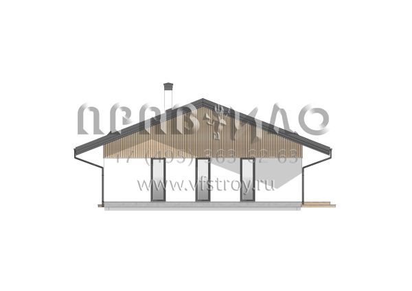 Проект дома из ж/б панелей с сауной и комбинированным фасадом SP-143-1