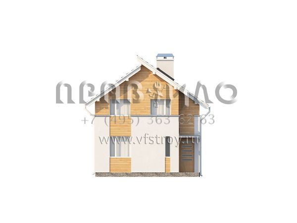 Проект дома с угловой террасой для строительства на маленьком участке S3-126 (Z137)