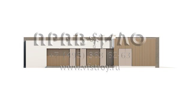 Проект загородного дома в стиле хай-тек с камином S3-159-5 (ZX49)