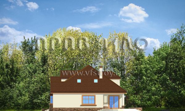 Проект коттеджа для небольшого участка S8-281-1 (Затишье)