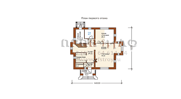 Загородный дом с двумя ванными комнатами L-284-1K