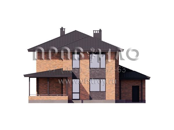 Дом из газобетона с гаражом на два автомобиля S7-216 (3-65b)