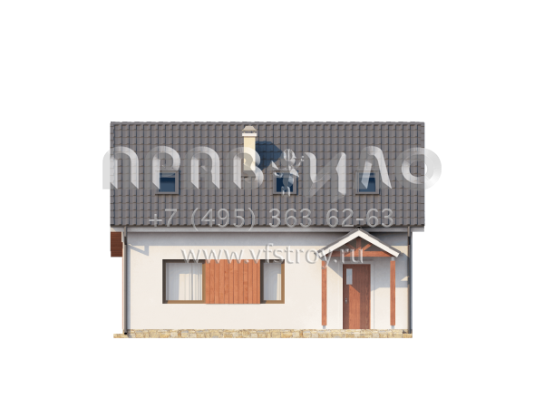 Проект частного дома с мансардой и террасой S3-117-1 (Z75)